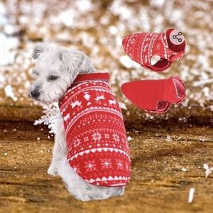🐾 Christmas Reversible Dog Sweater Safety Reflective Cold Weather Coat, NWT